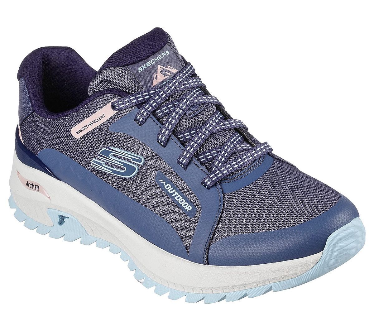 Skechers - Womans Arch Fit Discover - 76-0860 - Blå / Lilla - 36