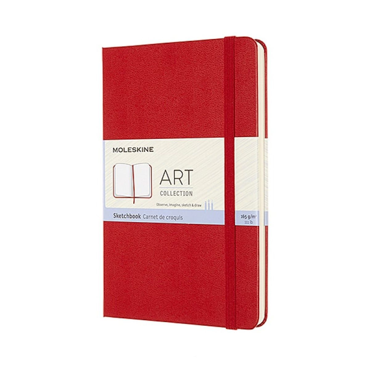 Sketchbook Moleskine L Rød Hardcover 88 Ark.