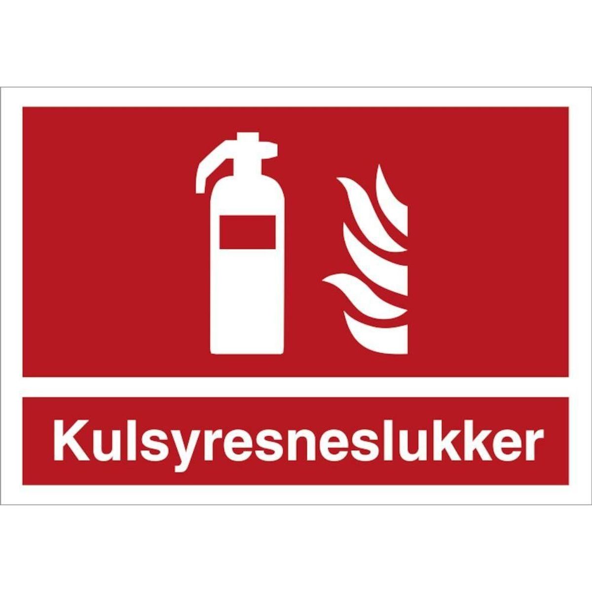 Skilt Kulsyresneslukker H448