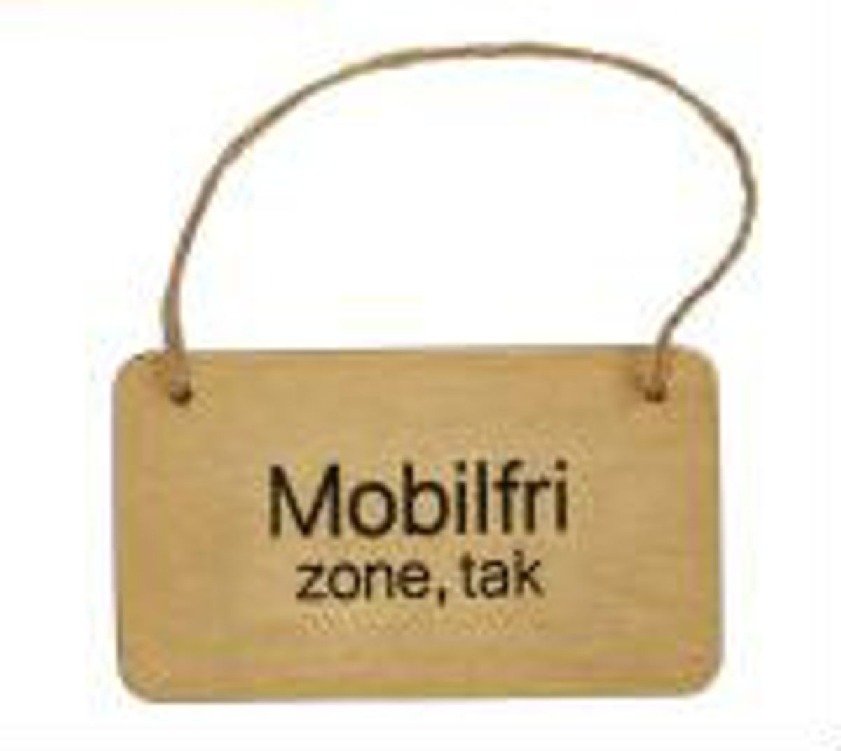 Skilt - Mobil Fri Zone