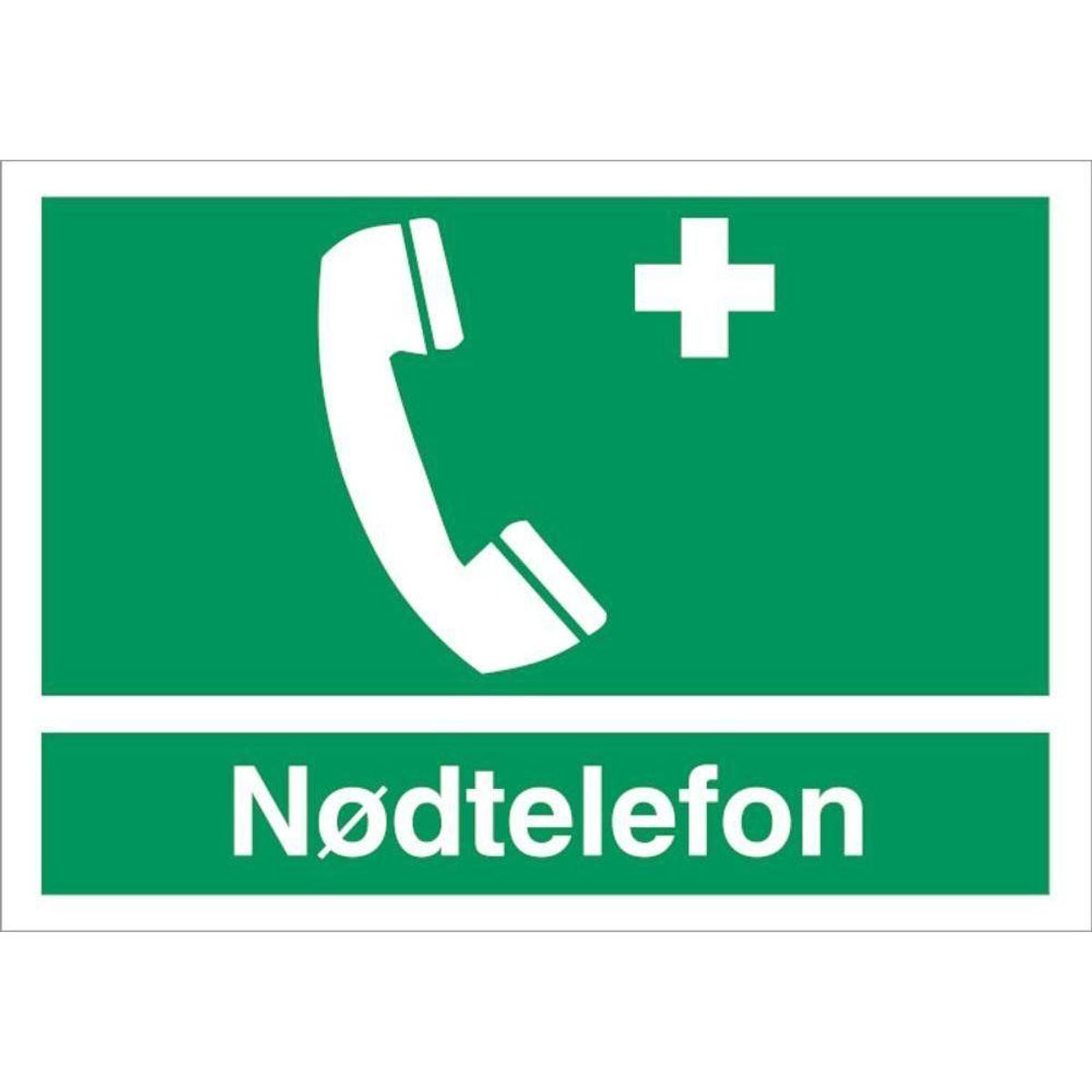 Skilt Nødtelefon