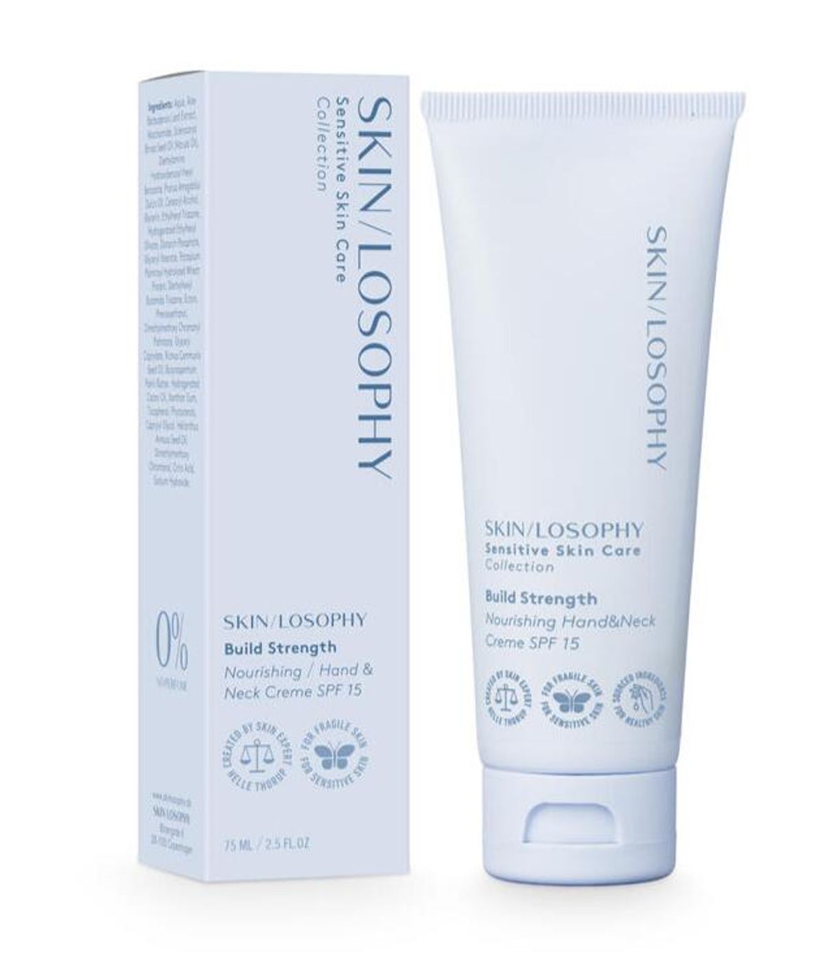 Skin/Losophy Build Strenght Nourishing Hand & Neck Creme SPF15, 75ml.