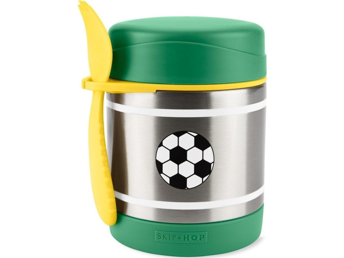 Skip Hop Spark Style Food Jar, 3Y+, 11 Oz, Soccer, 9O285510