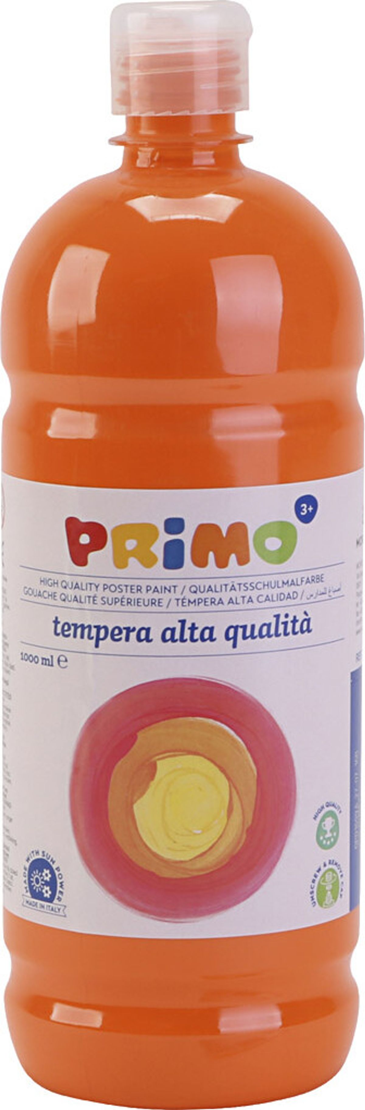 Skole Temperamaling - Mat - Orange - 1000 Ml