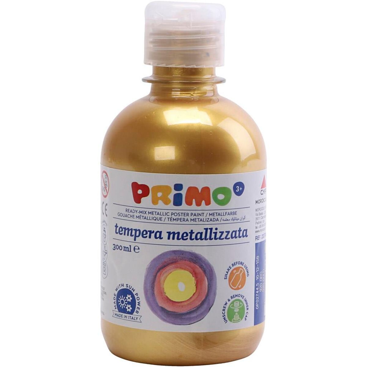 Skole temperamaling metallic, guld, 300 ml/ 1 pk.