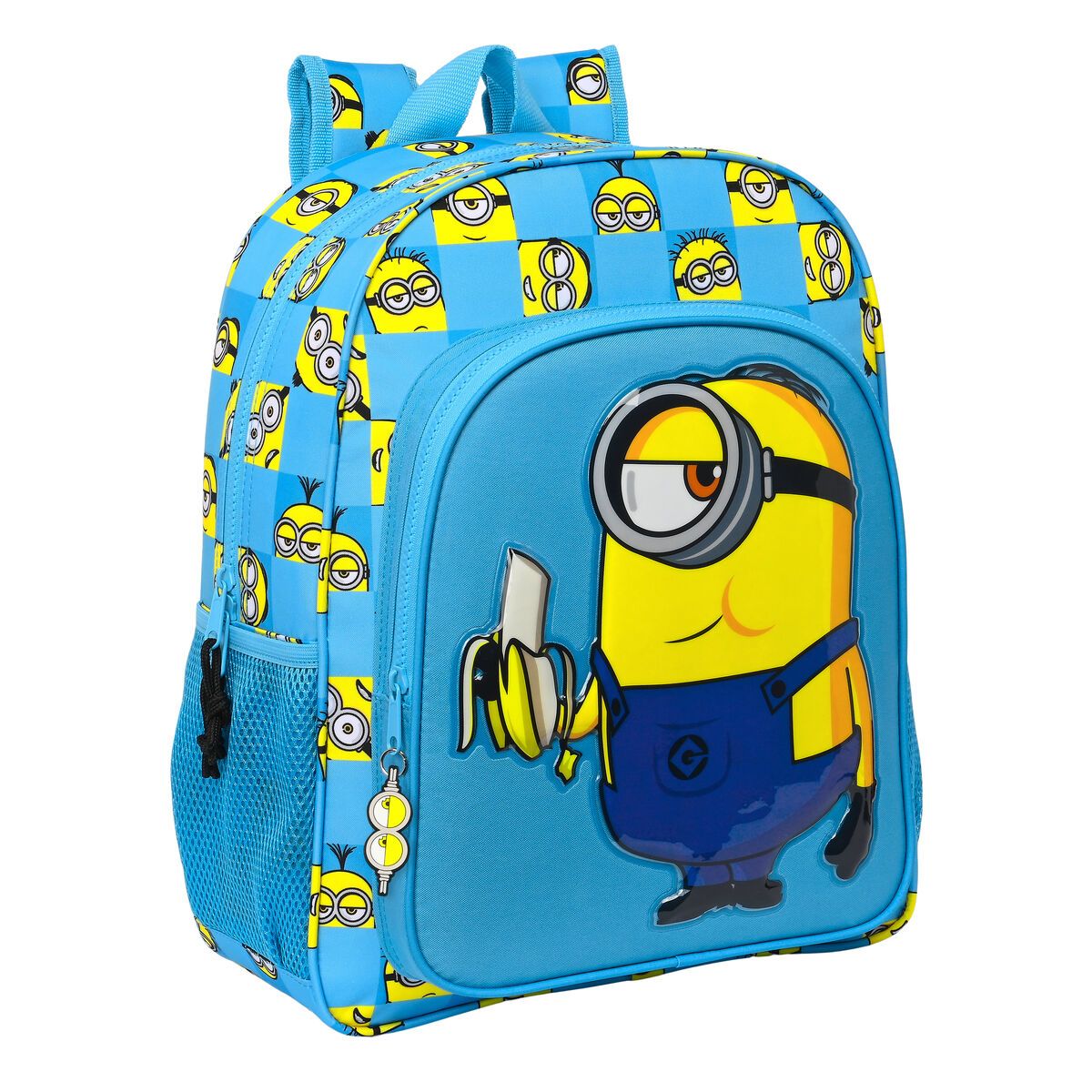 Skoletaske Minions Minionstatic Blå (32 x 38 x 12 cm)