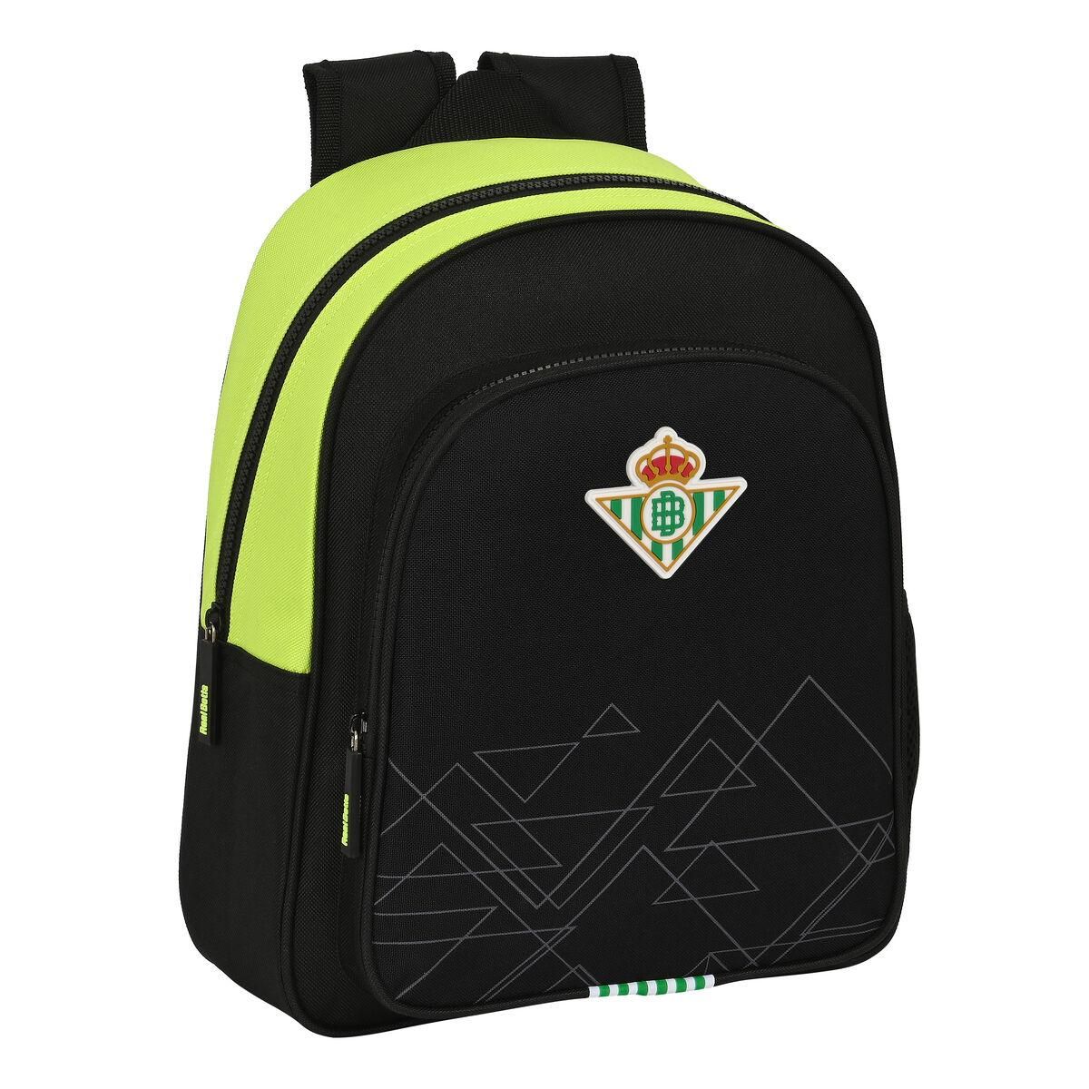 Skoletaske Real Betis Balompié Sort Lime 28 x 34 x 10 cm