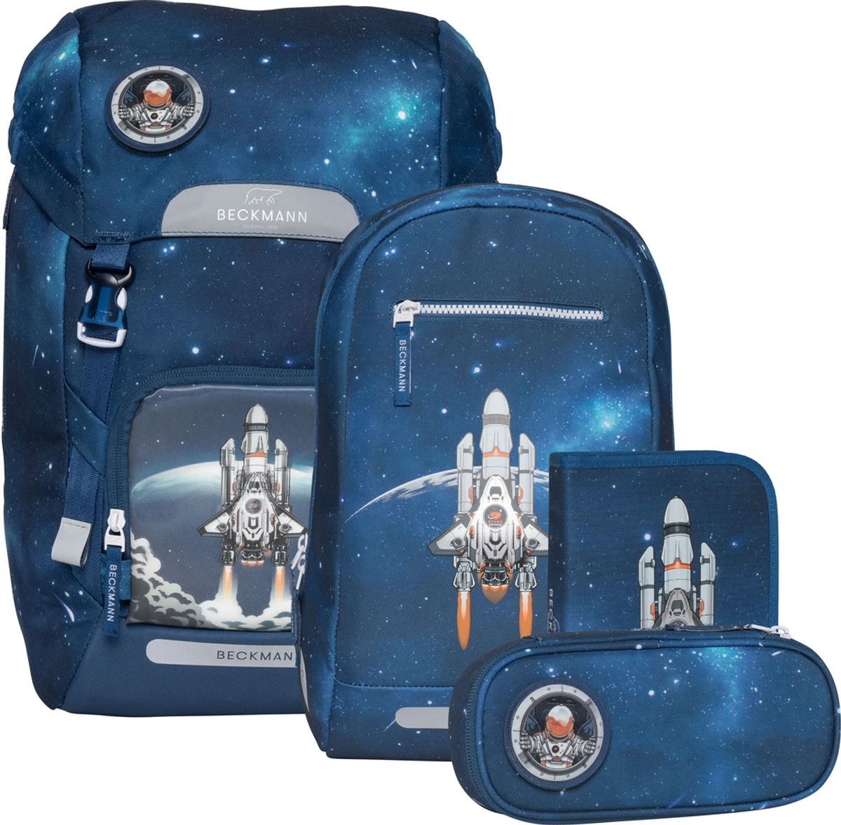 Skoletaske sæt Beckmann classic maxi space mission 28 liter