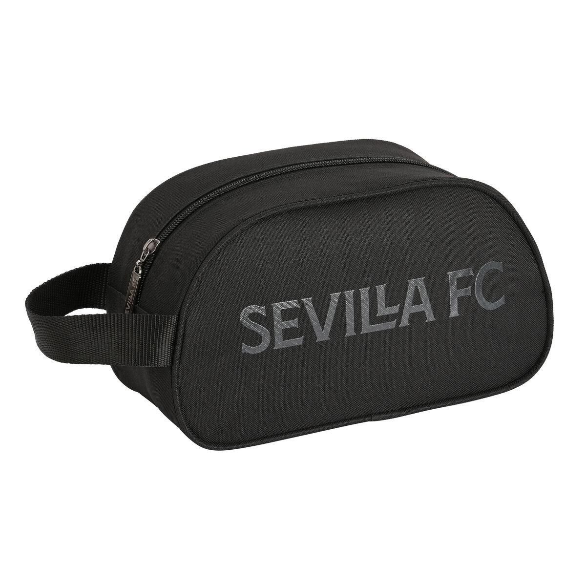 Skoletoilettaske Sevilla Fútbol Club Teen Sort (26 x 15 x 12 cm)