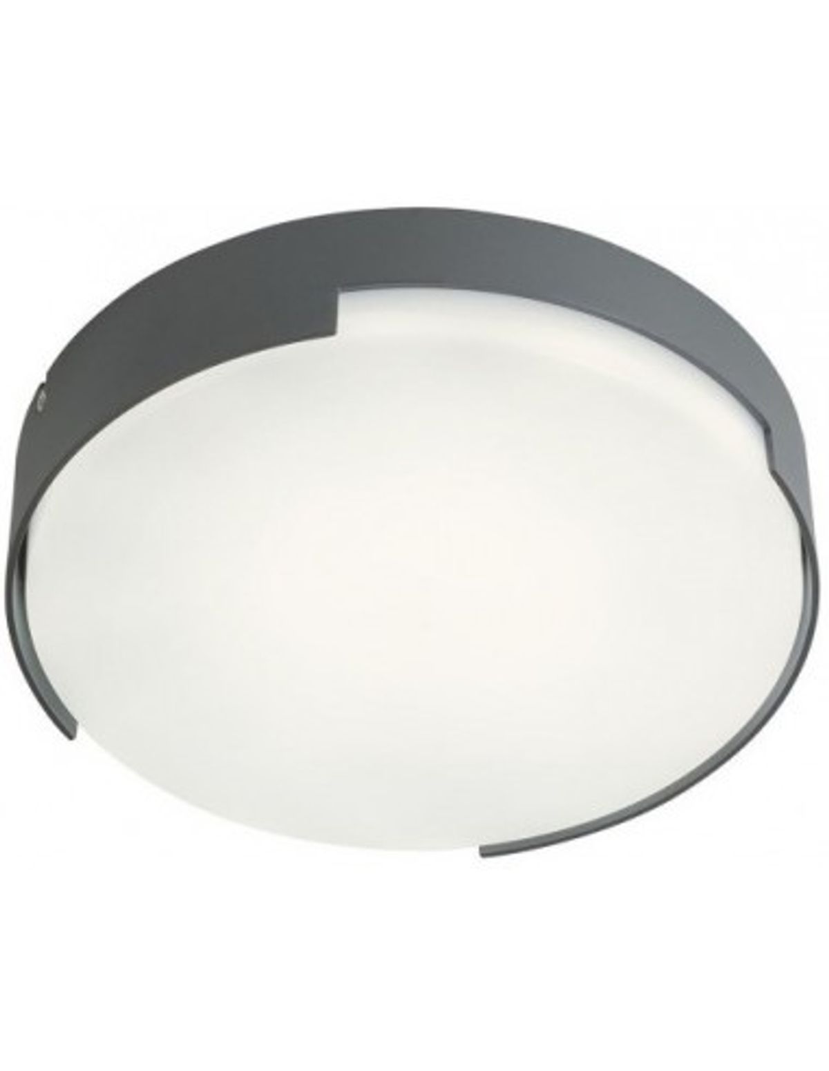 SKOR Loftlampe i aluminium og polycarbonat Ø25 cm 1 x 16W SMD LED - Mat mørkegrå