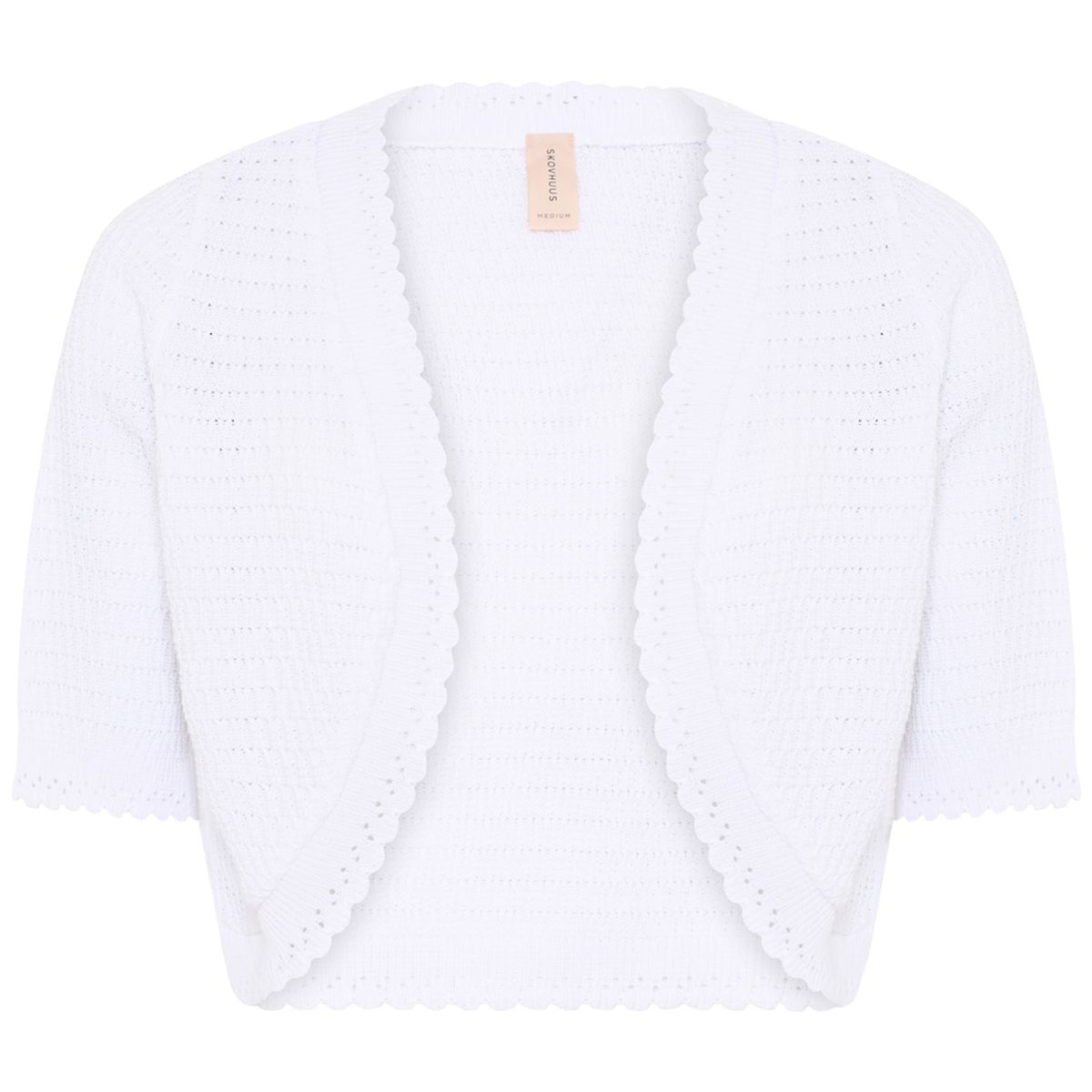 Skovhuus Kvinde Strik Bolero White L