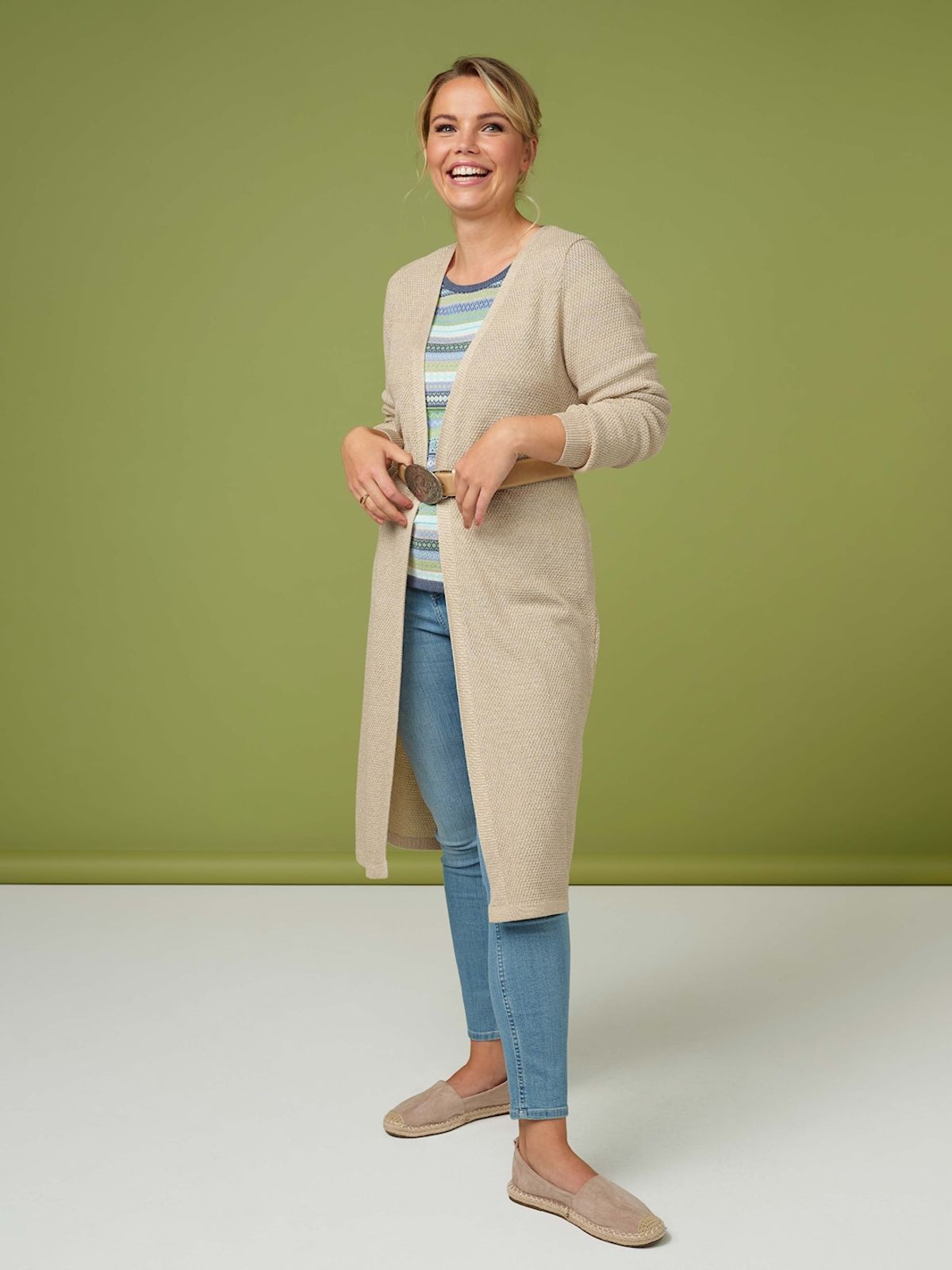 Skovhuus Kvinde Strik Cardigan Bark Beige XL