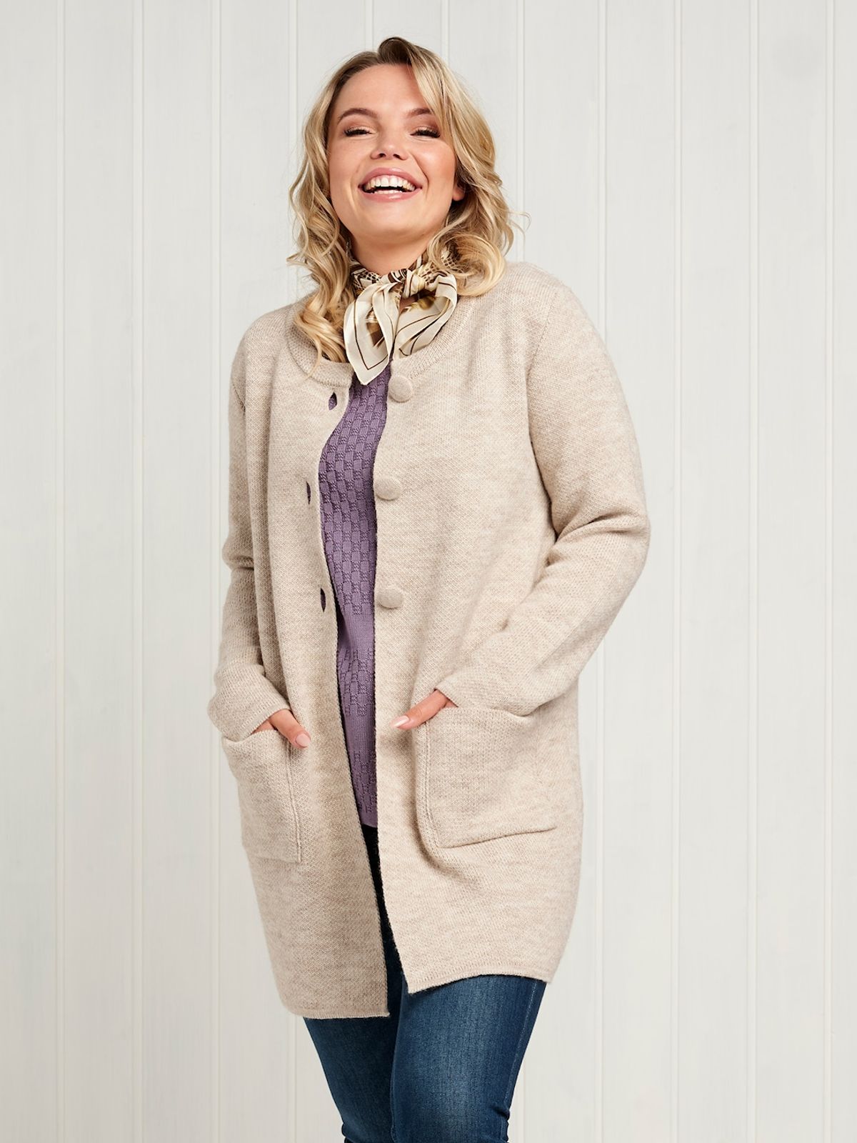 Skovhuus Kvinde Strik Cardigan Beige L