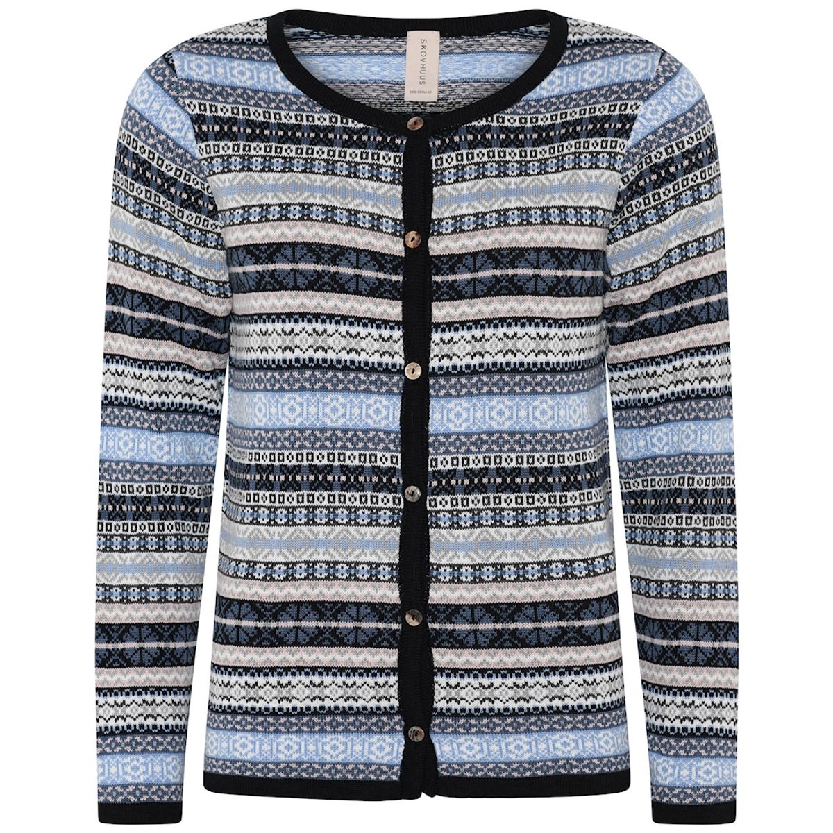 Skovhuus Kvinde Strik Cardigan Black/Blue L