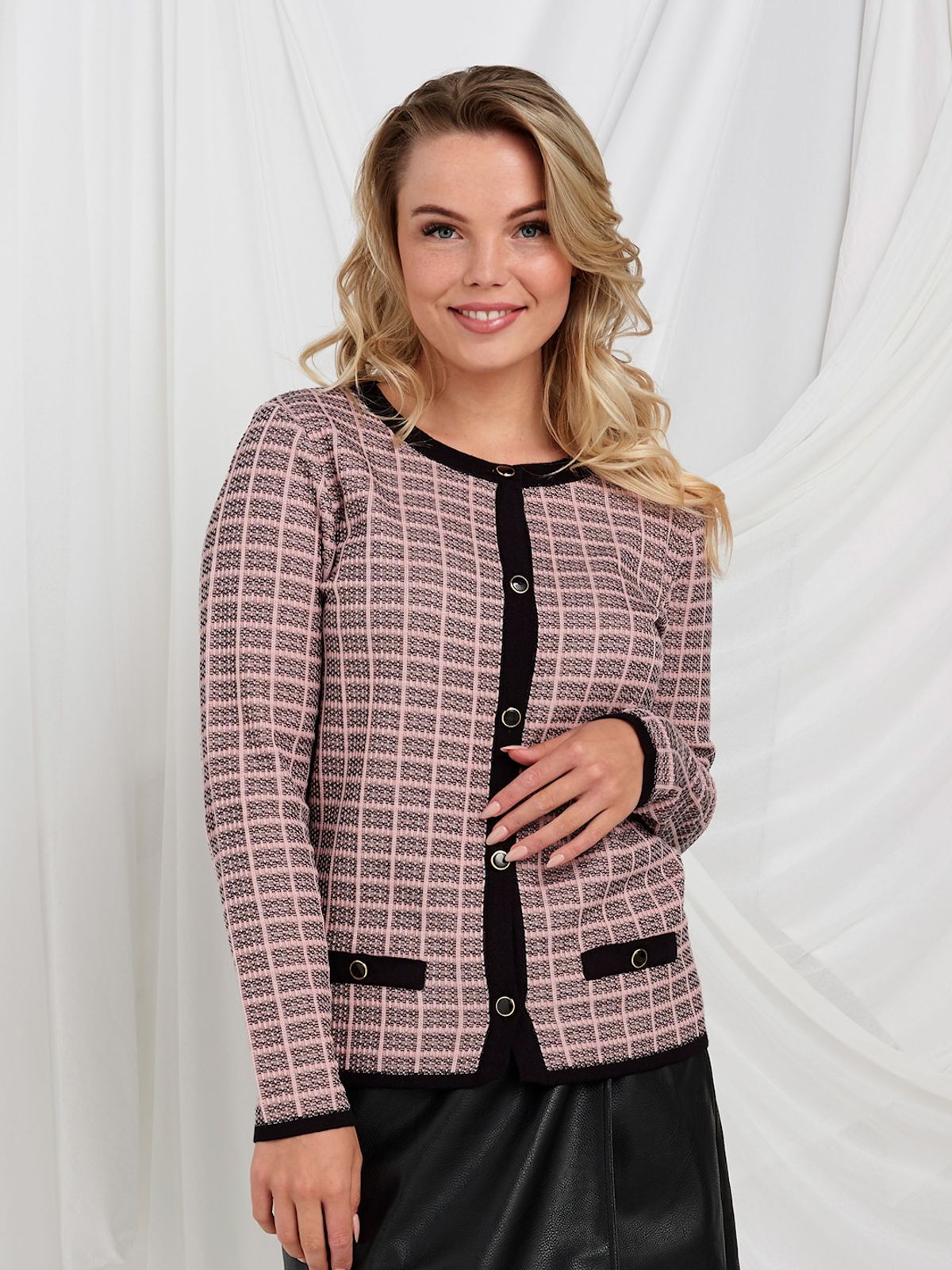 Skovhuus Kvinde Strik Cardigan Black/rose S