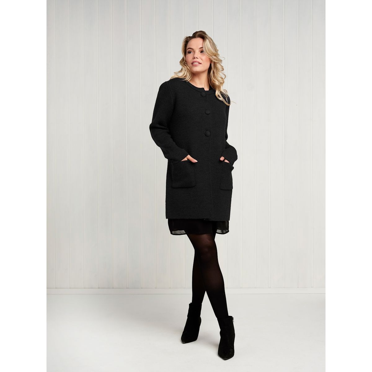 Skovhuus Kvinde Strik Cardigan Black XXL