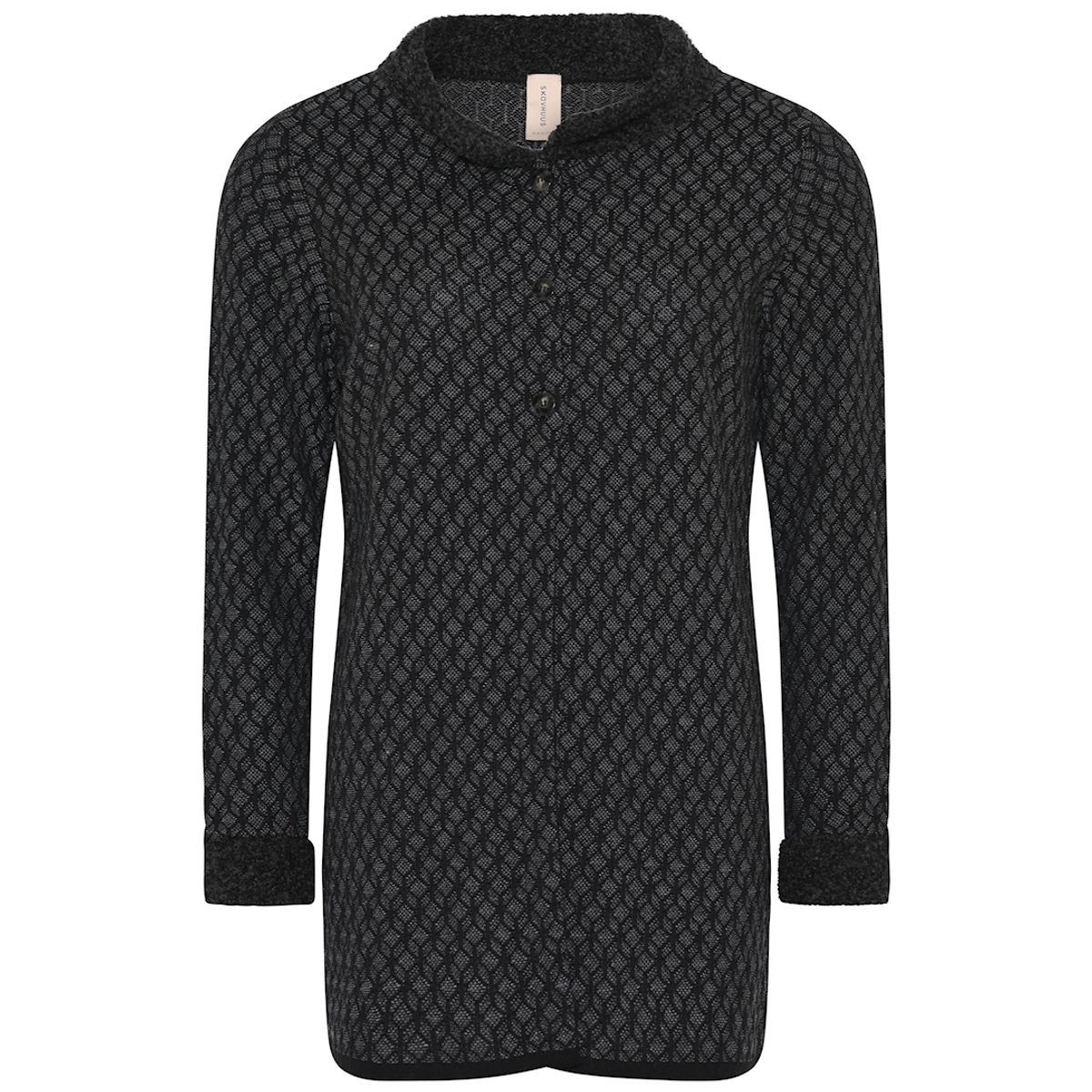 Skovhuus Kvinde Strik Cardigan Black/Zink L