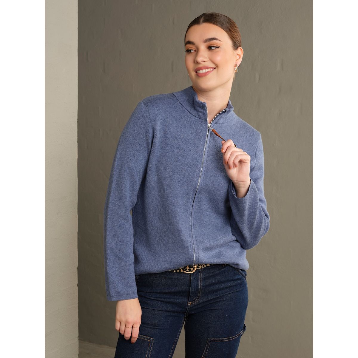 Skovhuus Kvinde Strik Cardigan Blue S