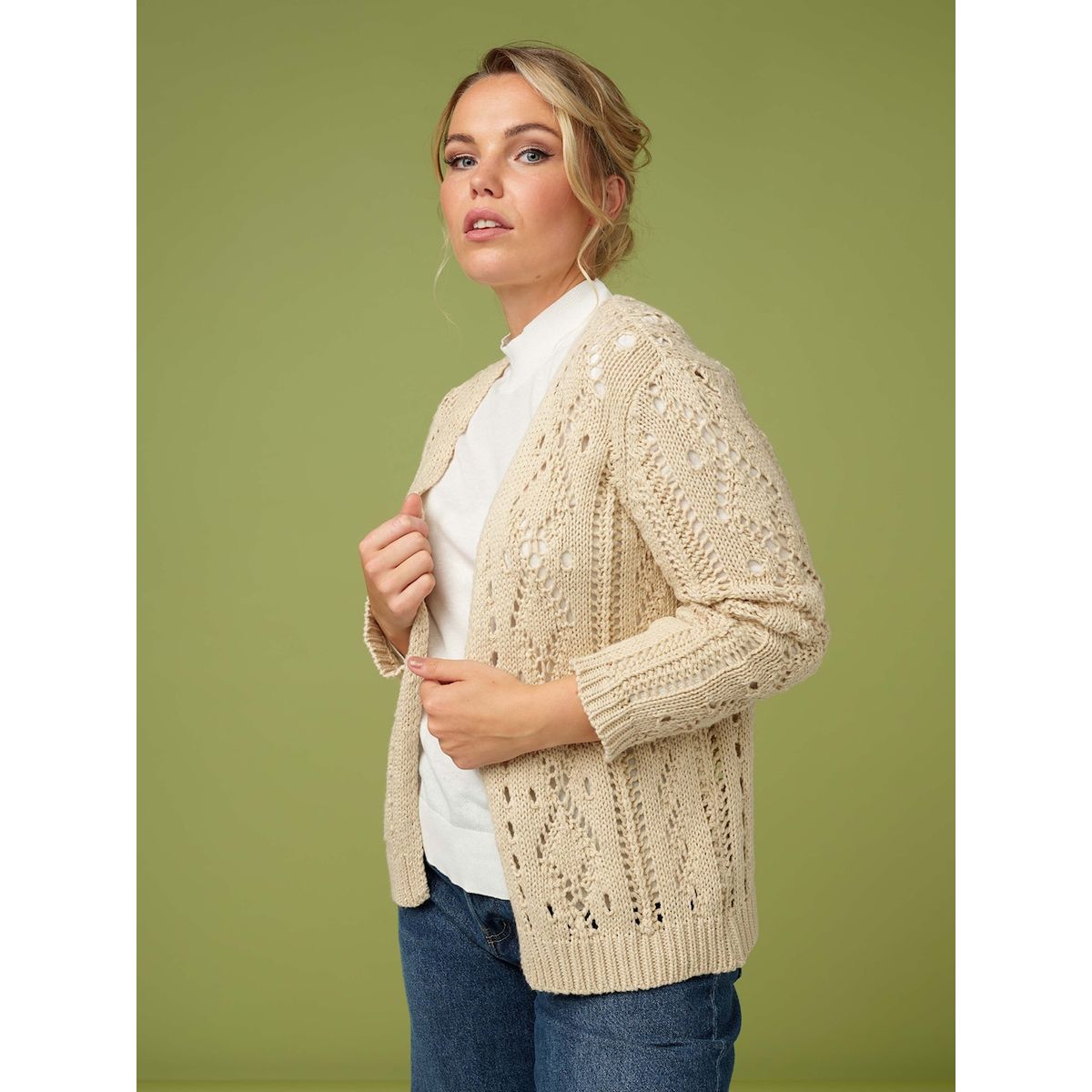 Skovhuus Kvinde Strik Cardigan Cream M