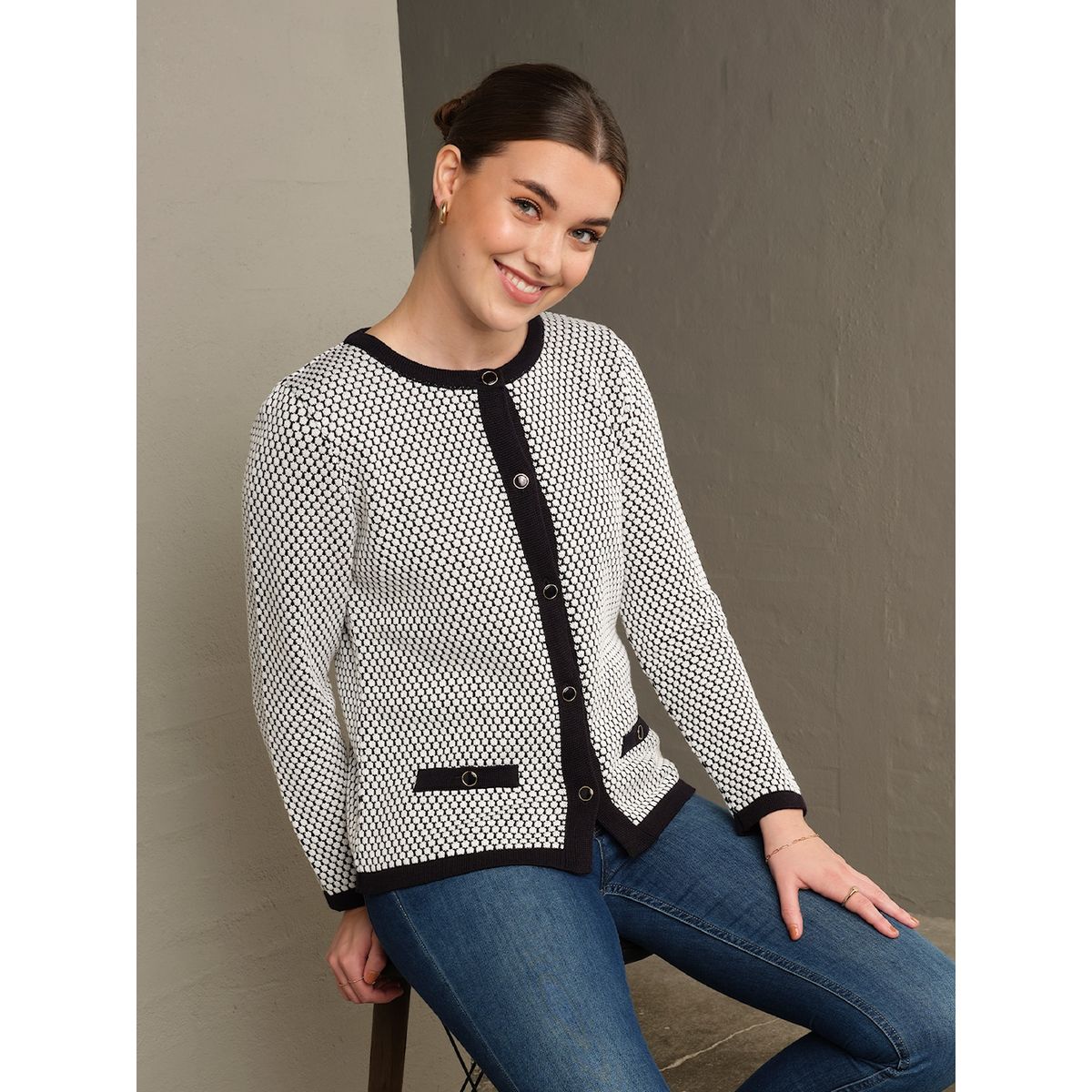 Skovhuus Kvinde Strik Cardigan Dark Navy L