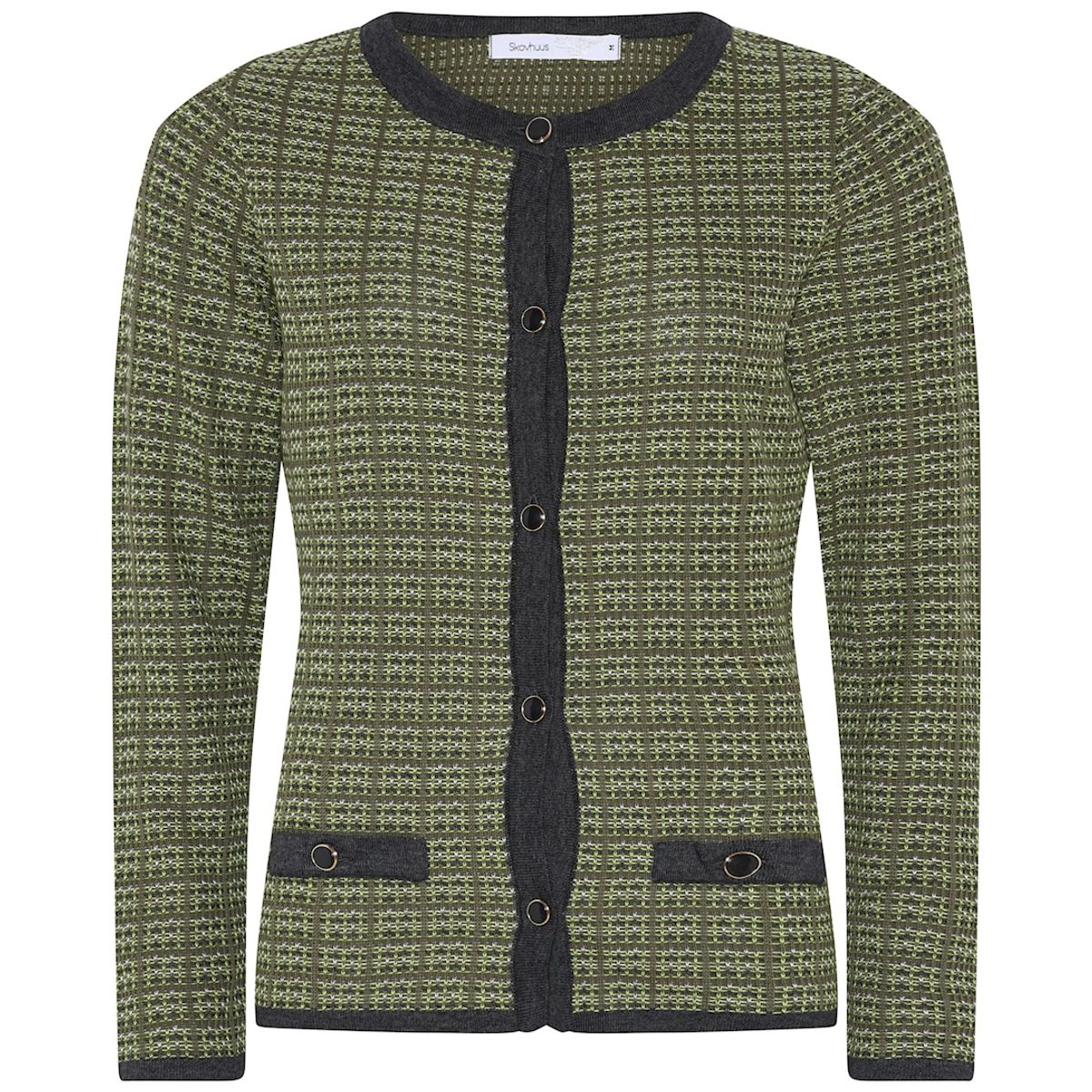 Skovhuus Kvinde Strik Cardigan Grey/Green S