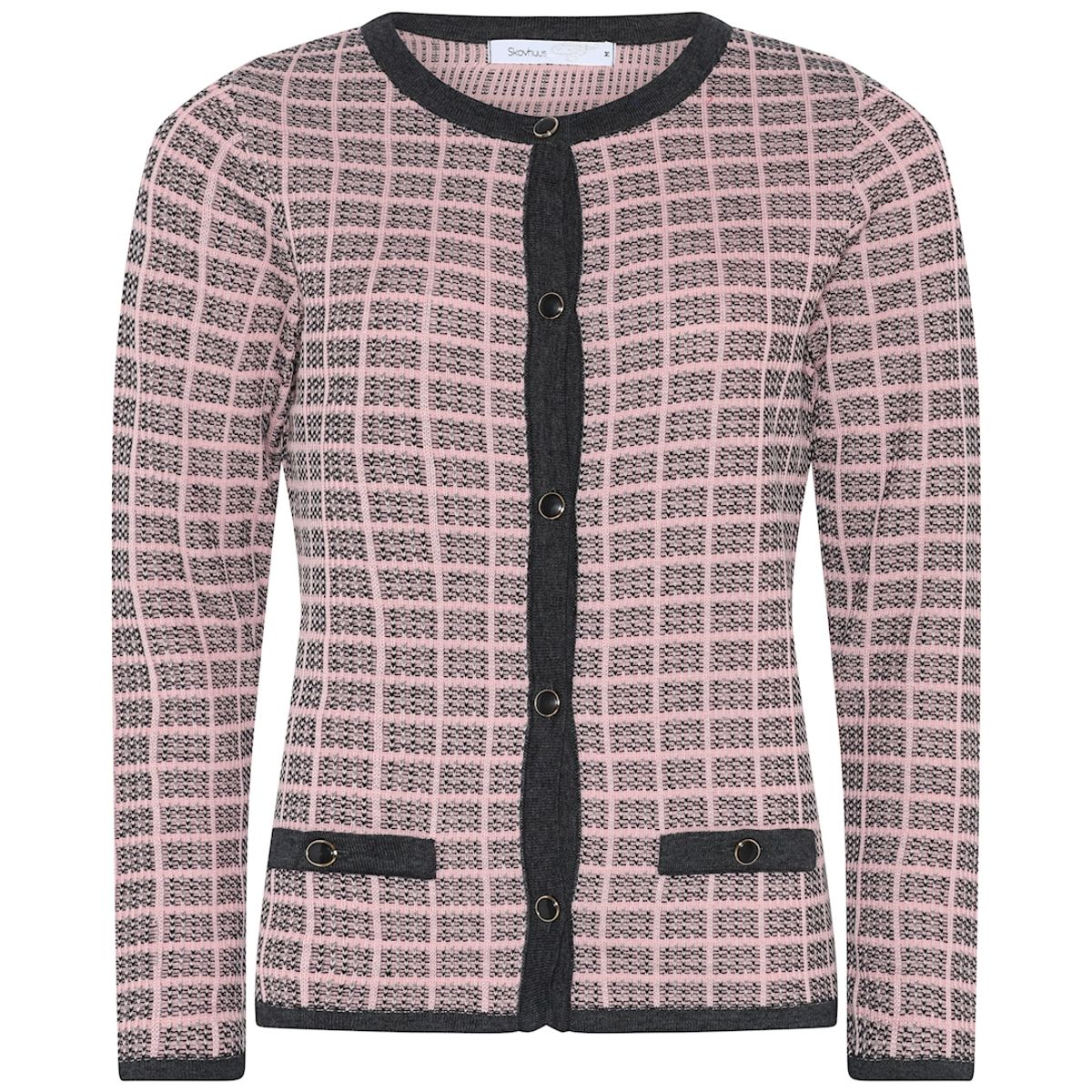 Skovhuus Kvinde Strik Cardigan Grey/Rose L