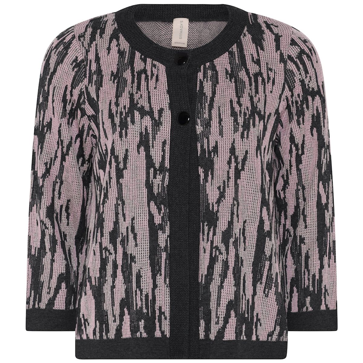 Skovhuus Kvinde Strik Cardigan Grey/Rose M