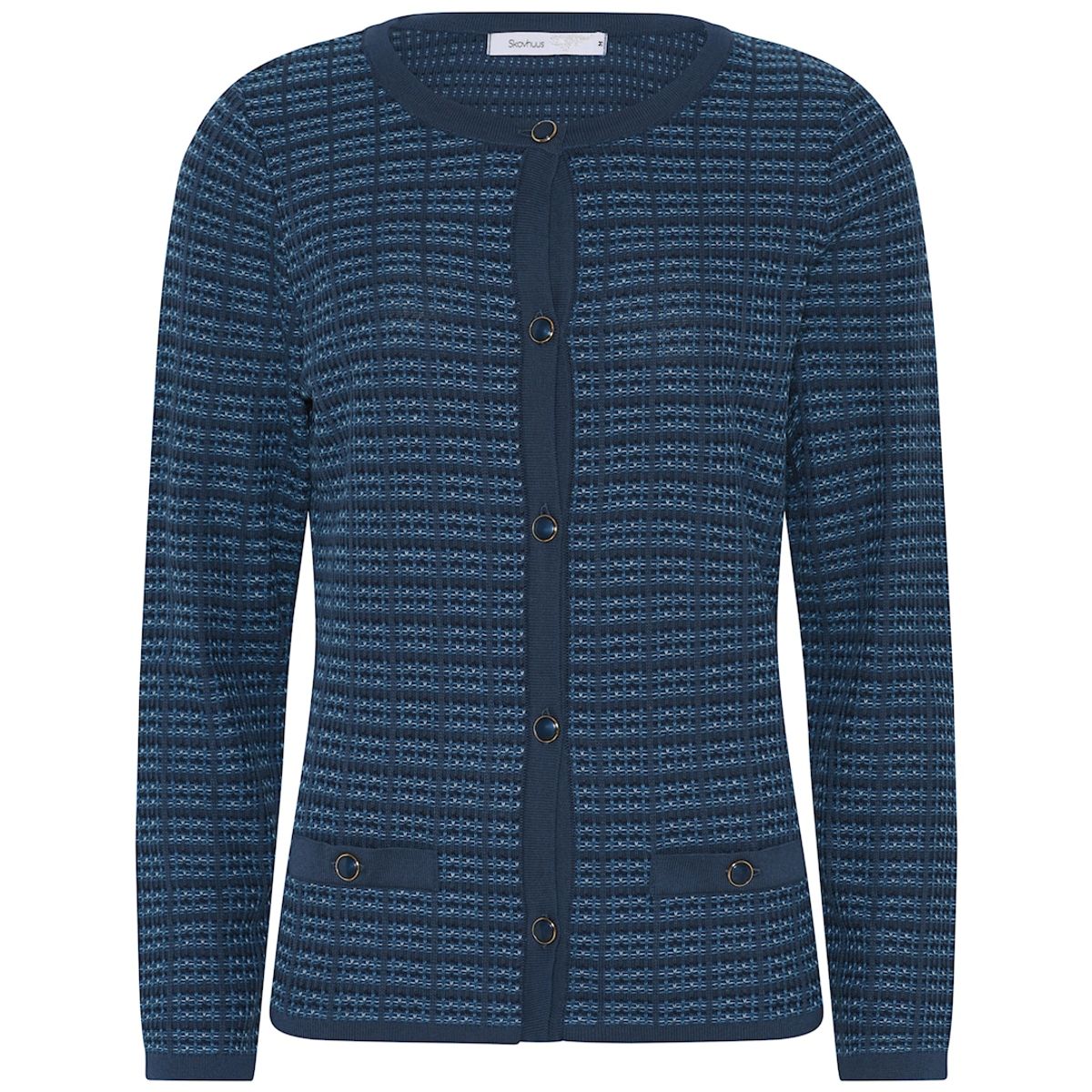 Skovhuus Kvinde Strik Cardigan Jeans Blue L