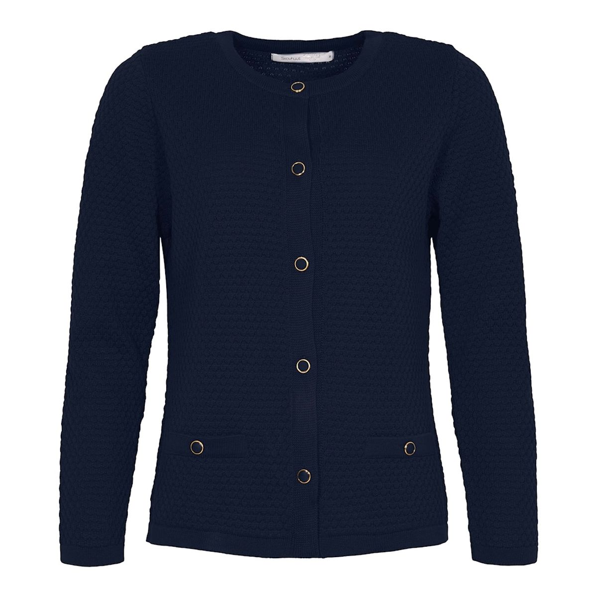 Skovhuus Kvinde Strik Cardigan Marine XXL