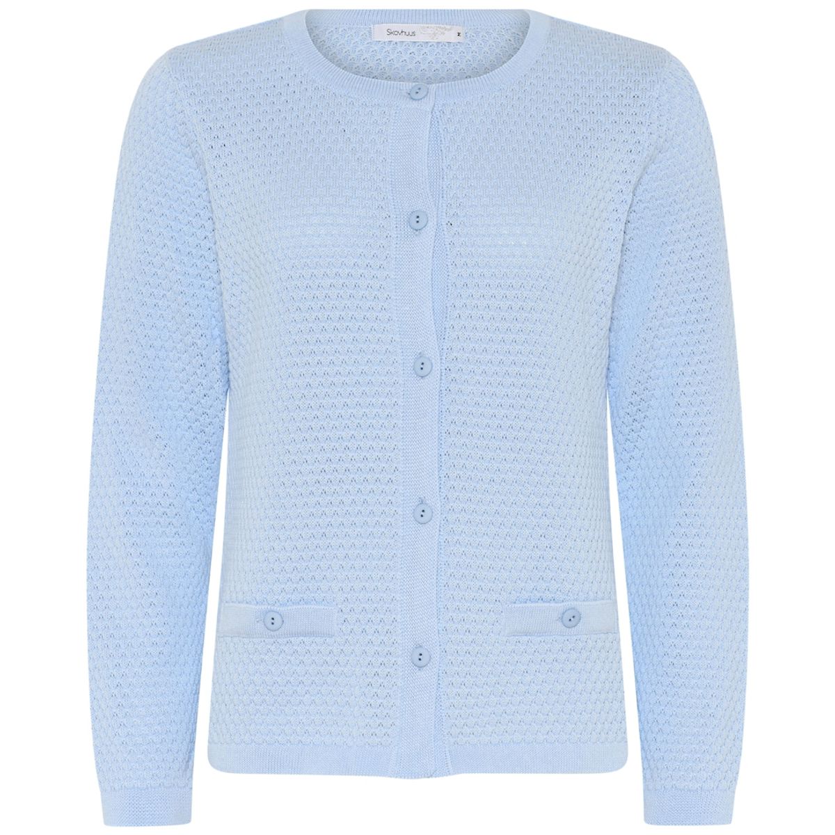 Skovhuus Kvinde Strik Cardigan Pale Blue L