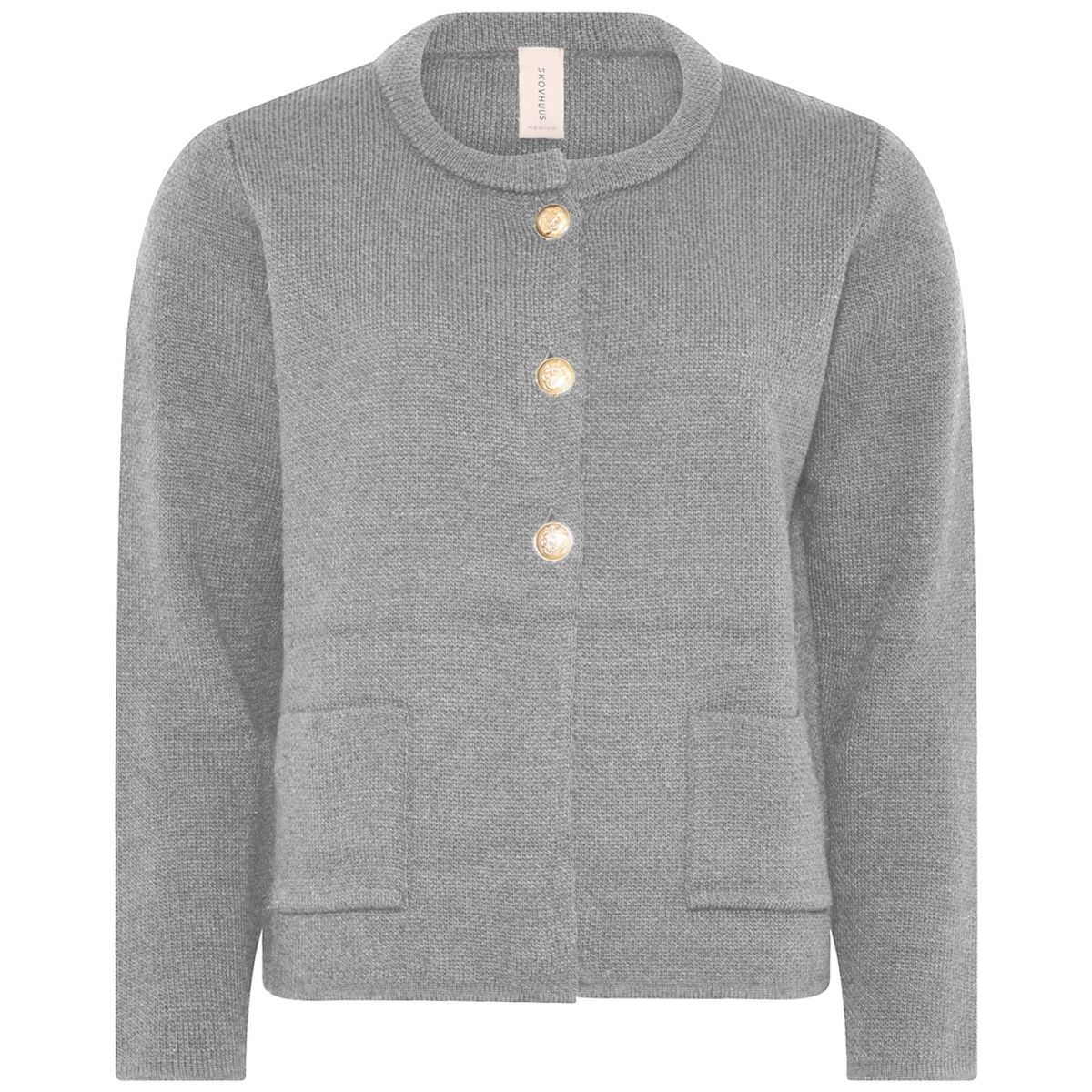 Skovhuus Kvinde Strik Cardigan Stone Grey L