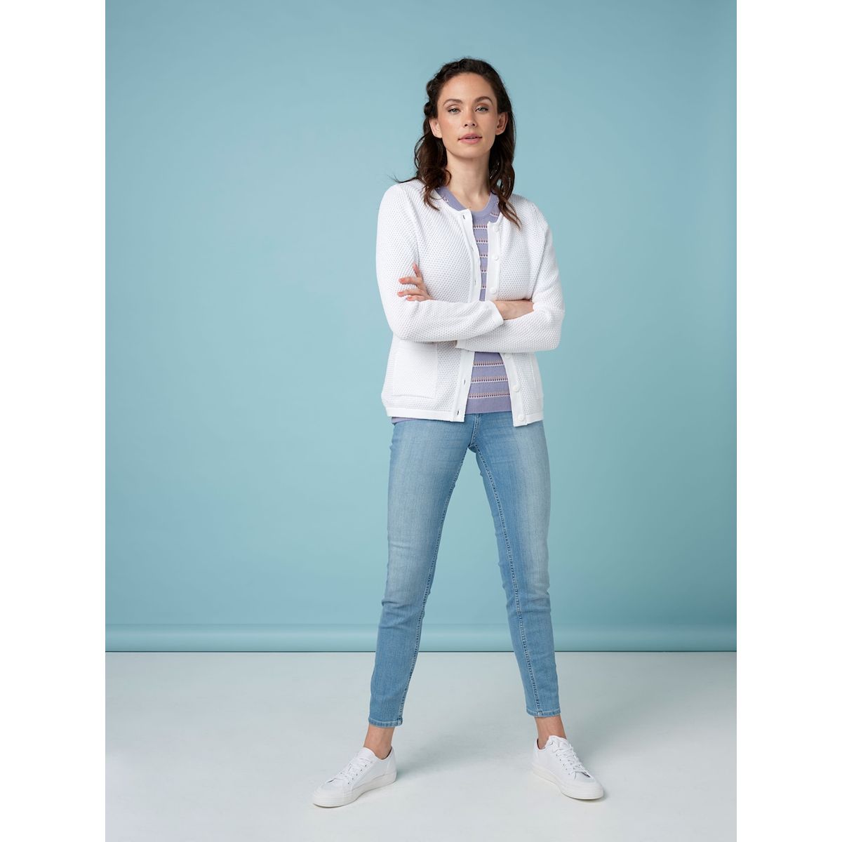 Skovhuus Kvinde Strik Cardigan White L