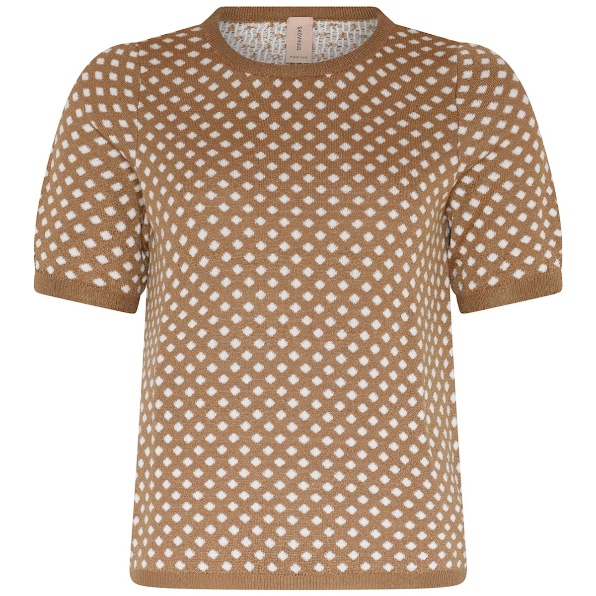 Skovhuus Kvinde T-shirt i Strik Dark Camel XL