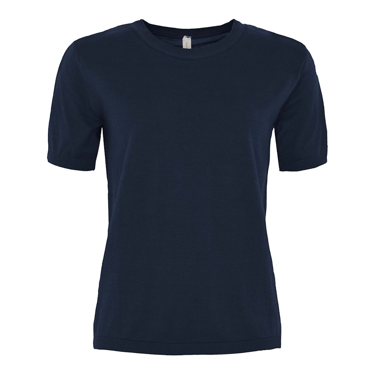 Skovhuus Kvinde T-shirt i Strik Marine XL