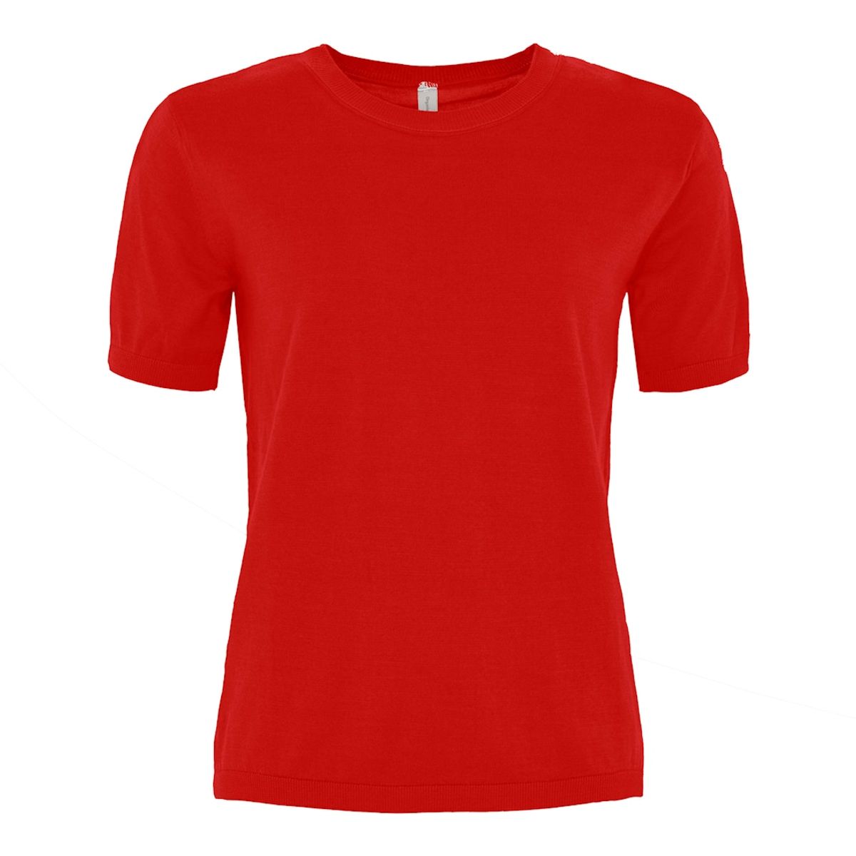 Skovhuus Kvinde T-shirt i Strik Ribbon Red L