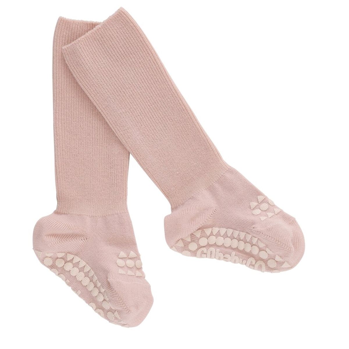 Skridsikre Strømper Bambus - SOFT PINK - 6-12 MDR.