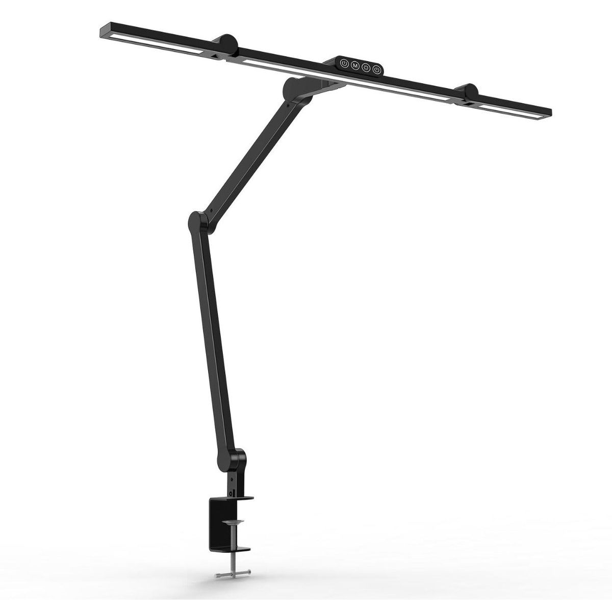 Skrivebordslampe - LED - Tranformerbar med svingarm - 1600 Lumen - Sort