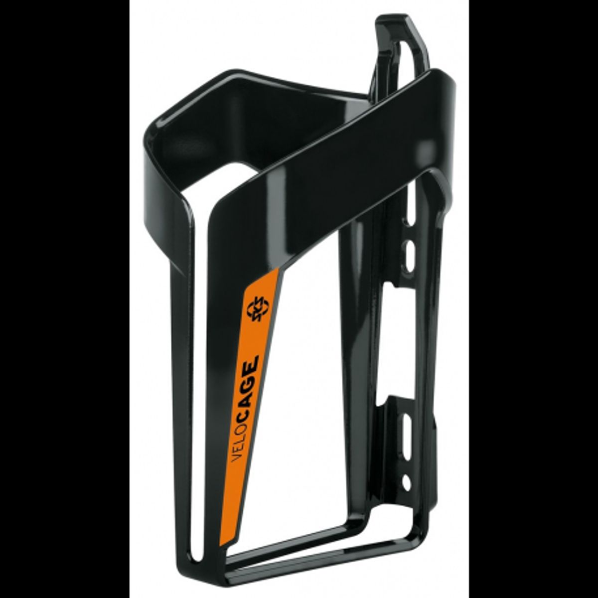 Sks Velocage flaskeholder, glossy sort/orange