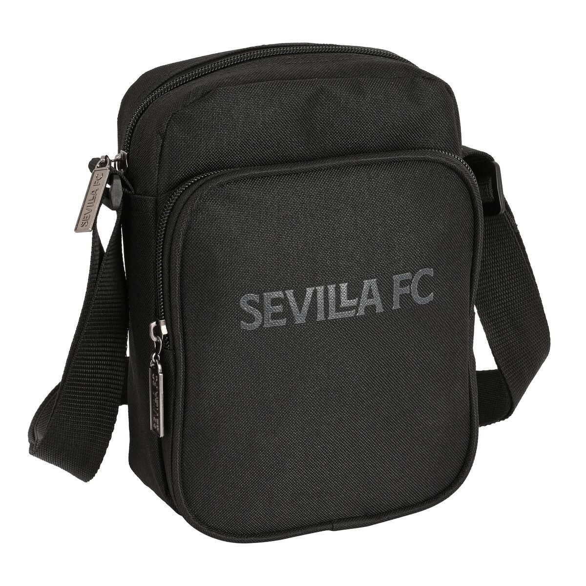 Skuldertaske Sevilla Fútbol Club Teen 16 x 22 x 6 cm Sort