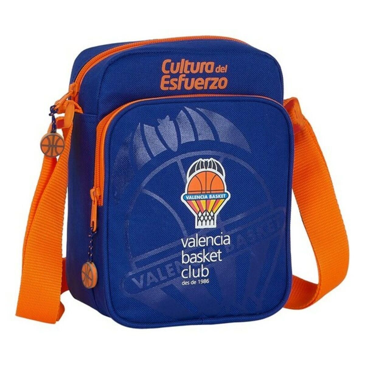 Skuldertasker Valencia Basket Blå Orange (16 x 22 x 6 cm)