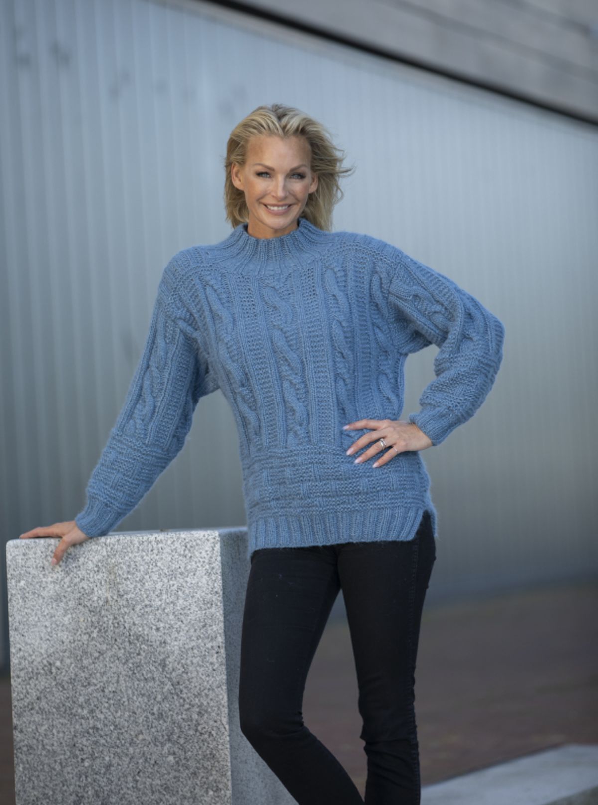 "Skylar" Genser - Viking Design 2226-1B Kit - XS-XXL - Viking Alpaca Bris, fra Viking