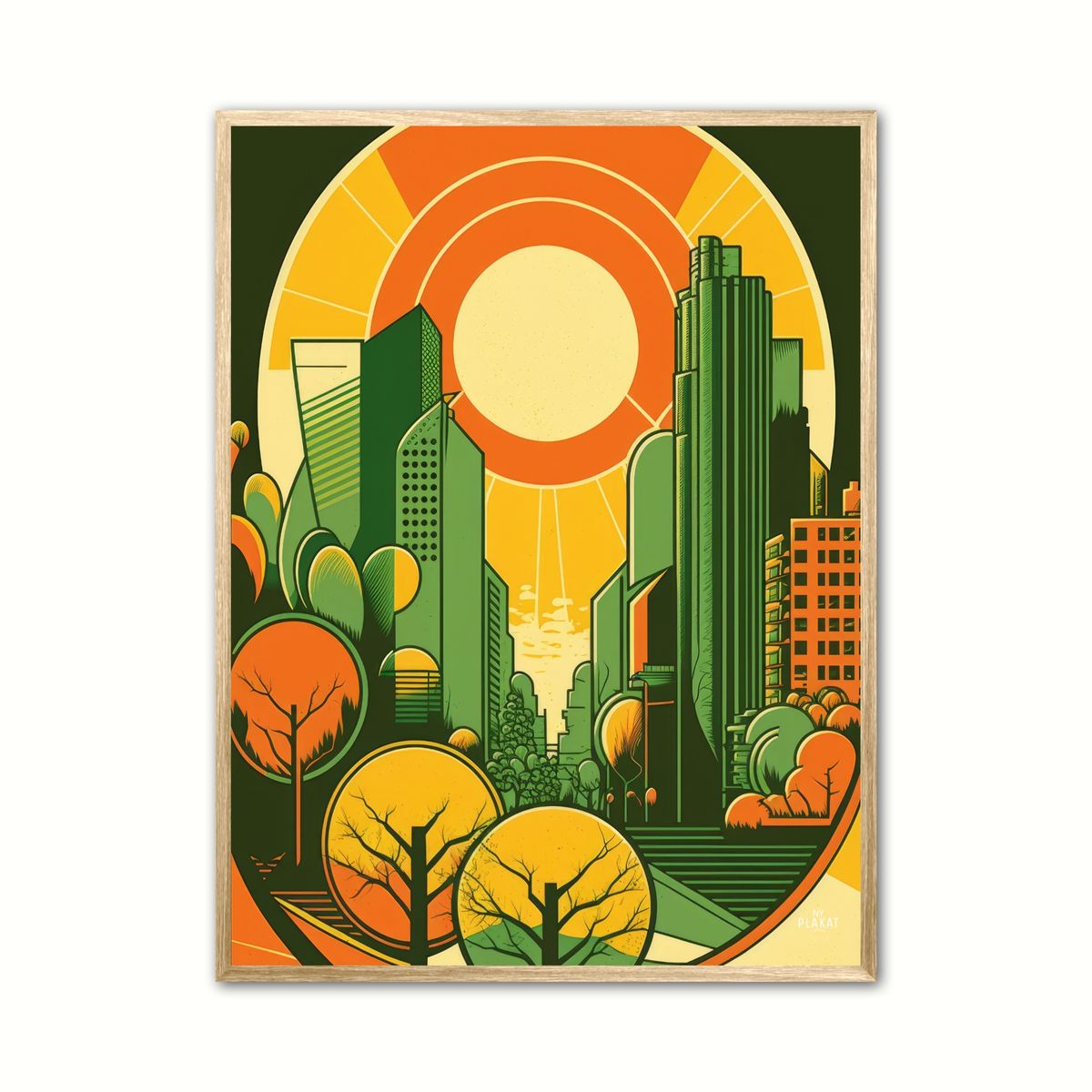 Skyline 1 - Retro plakat 30 x 40 cm