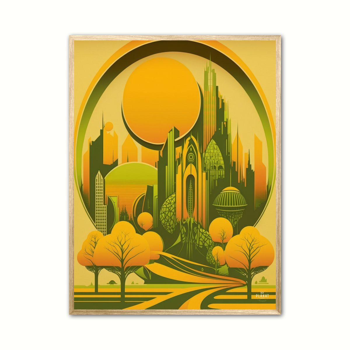 Skyline 3 - Retro plakat 21 x 29,7 cm (A4)