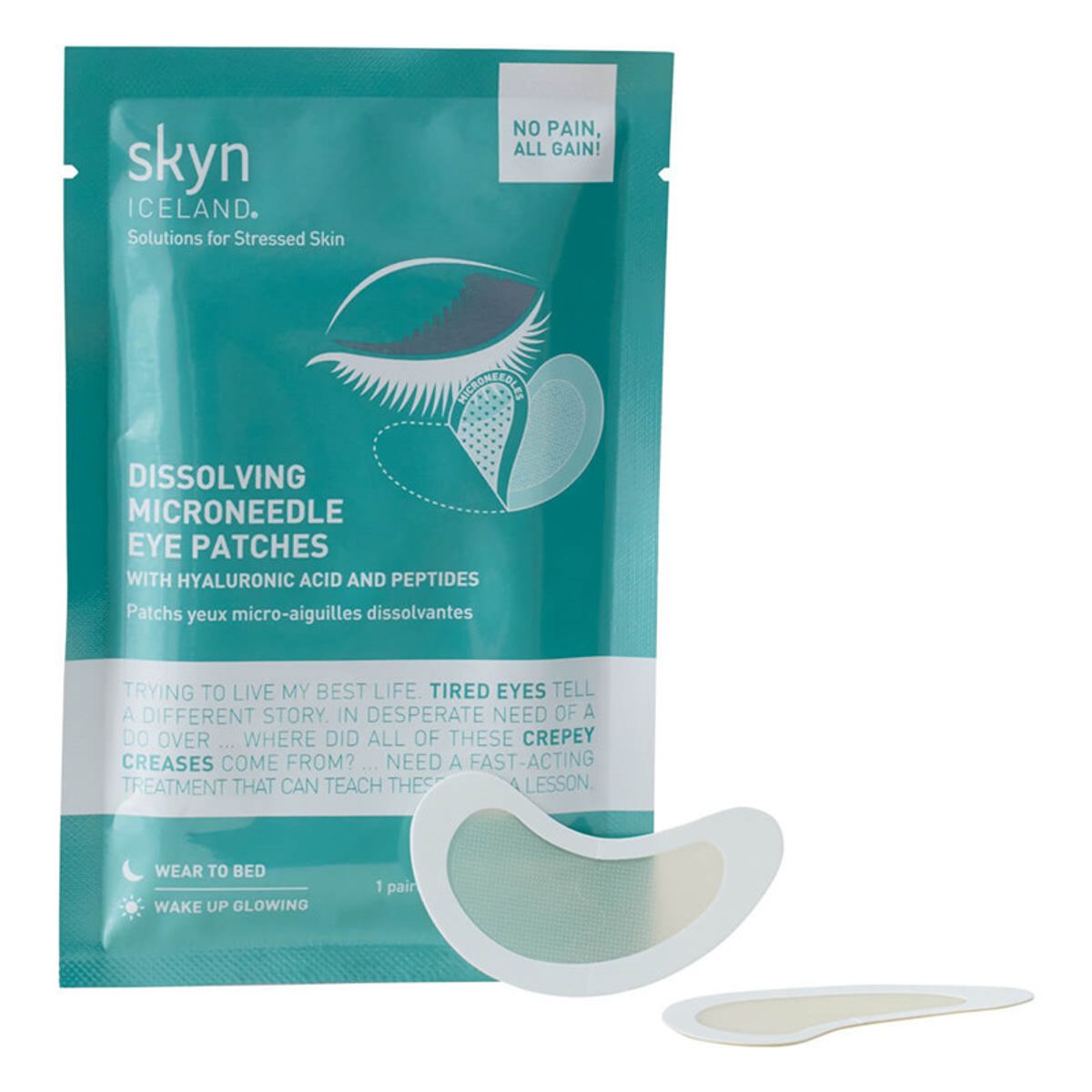 Skyn Iceland Dissolving Microneedle Eye Patches, 1 par