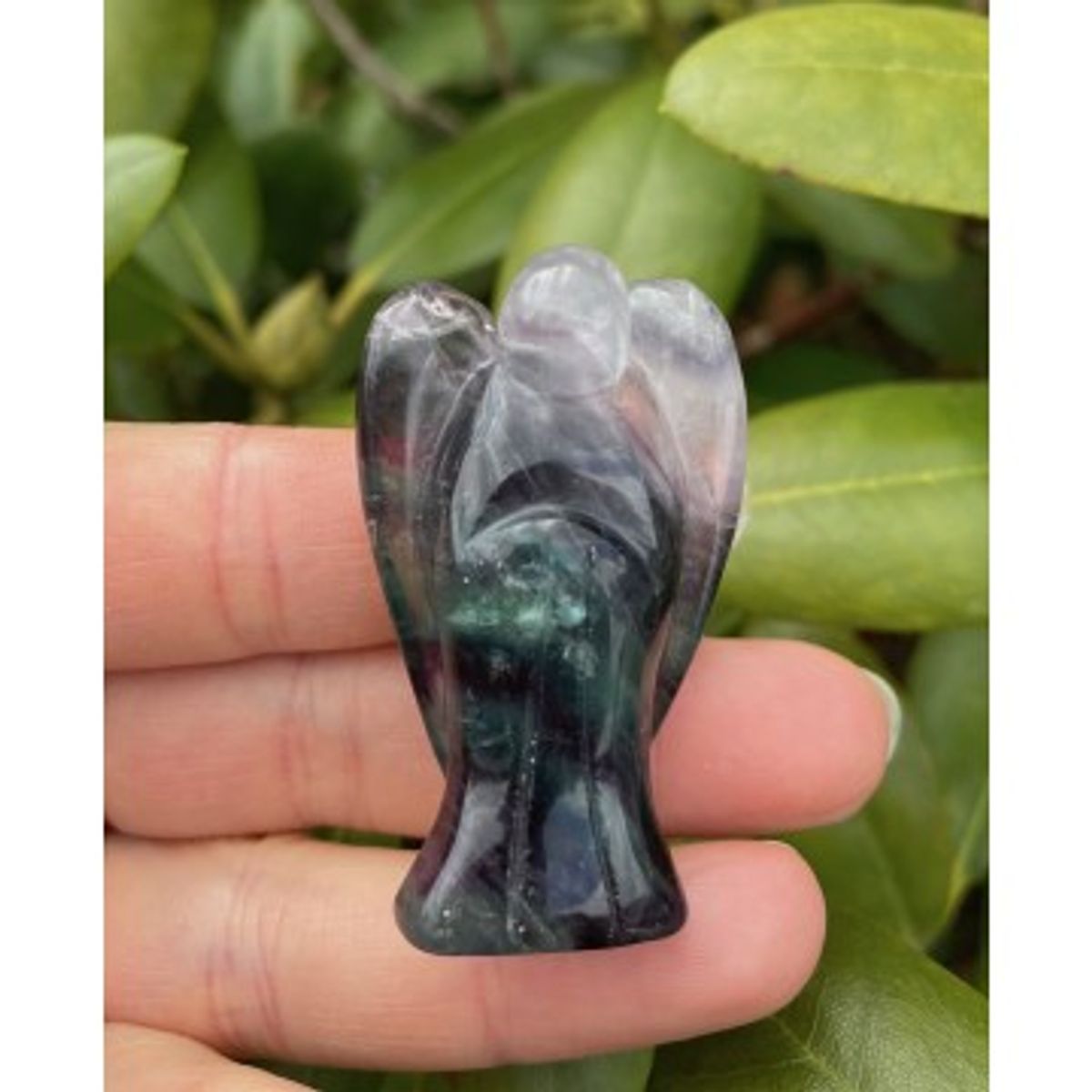 Skytsengel i Fluorit 5 cm - Engle statuer - GodKarmaShop