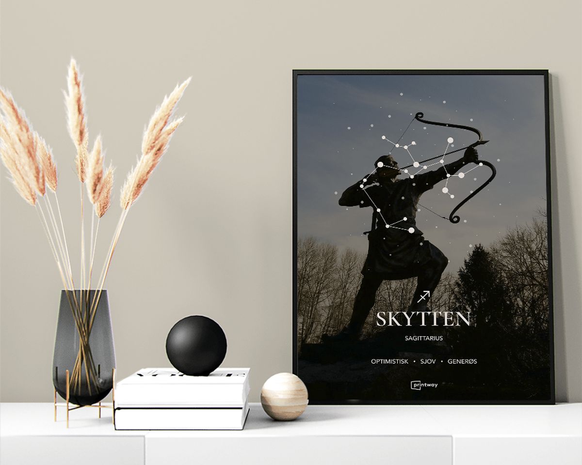 Skytten Stjernetegn Plakat Motiv 42×60 cm (A2)