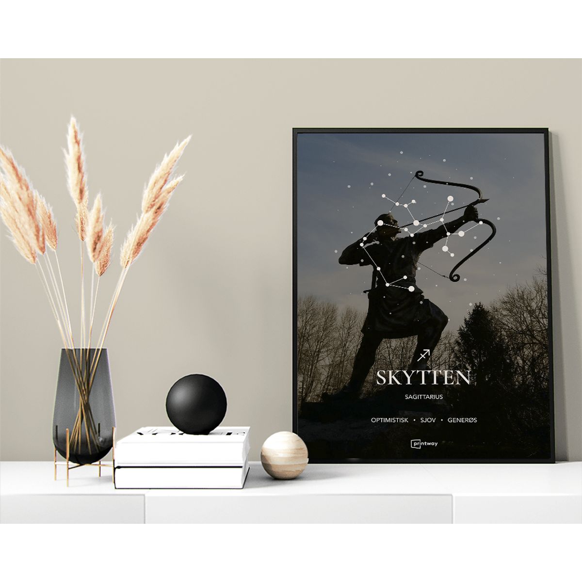 Skytten Stjernetegn Plakat Motiv 70×100 cm (B1)