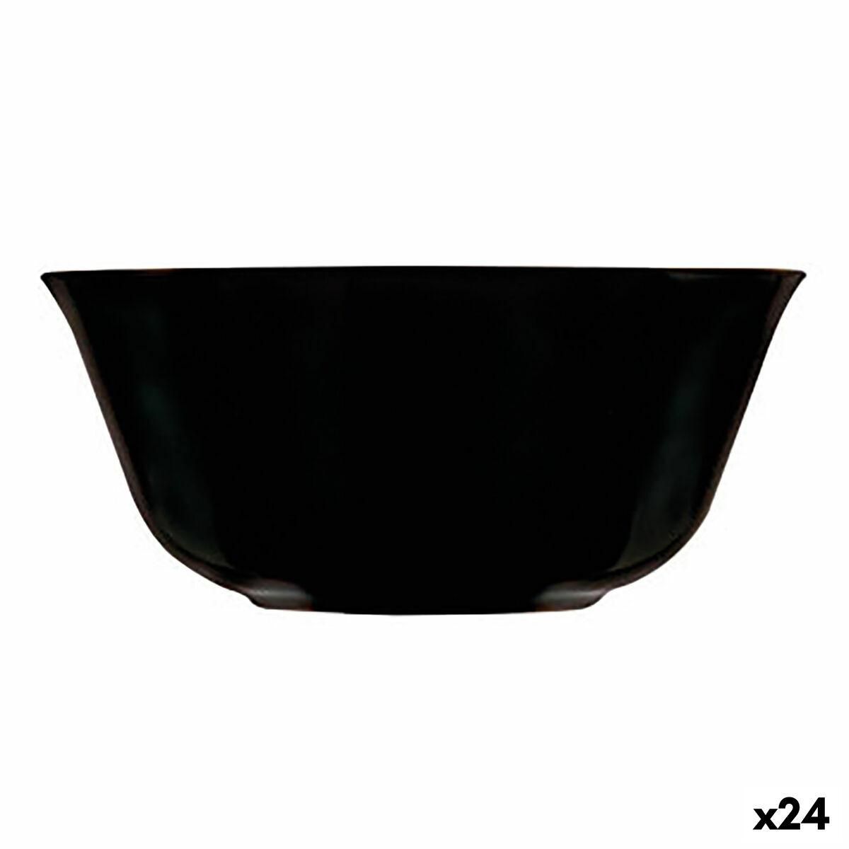 Skål Luminarc Carine Negro Sort Glas 12 cm MULTIFUNKTIONEL (24 enheder)