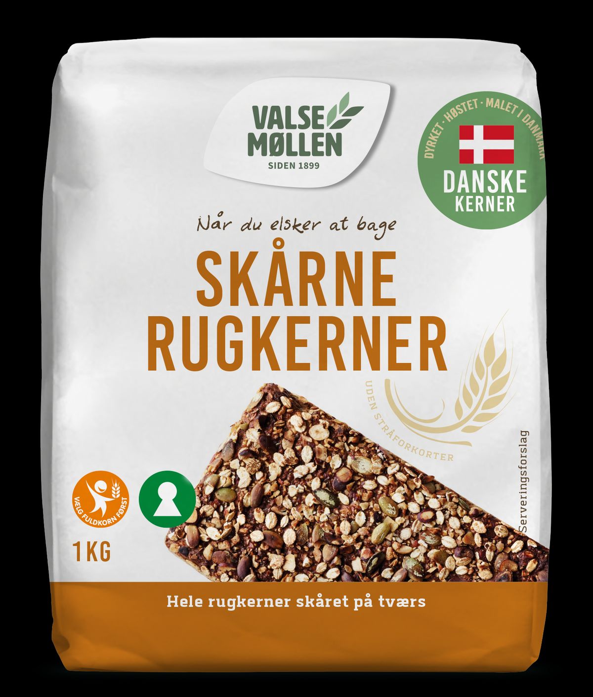 Skårne Rugkerne 1 kg - Valsemøllen