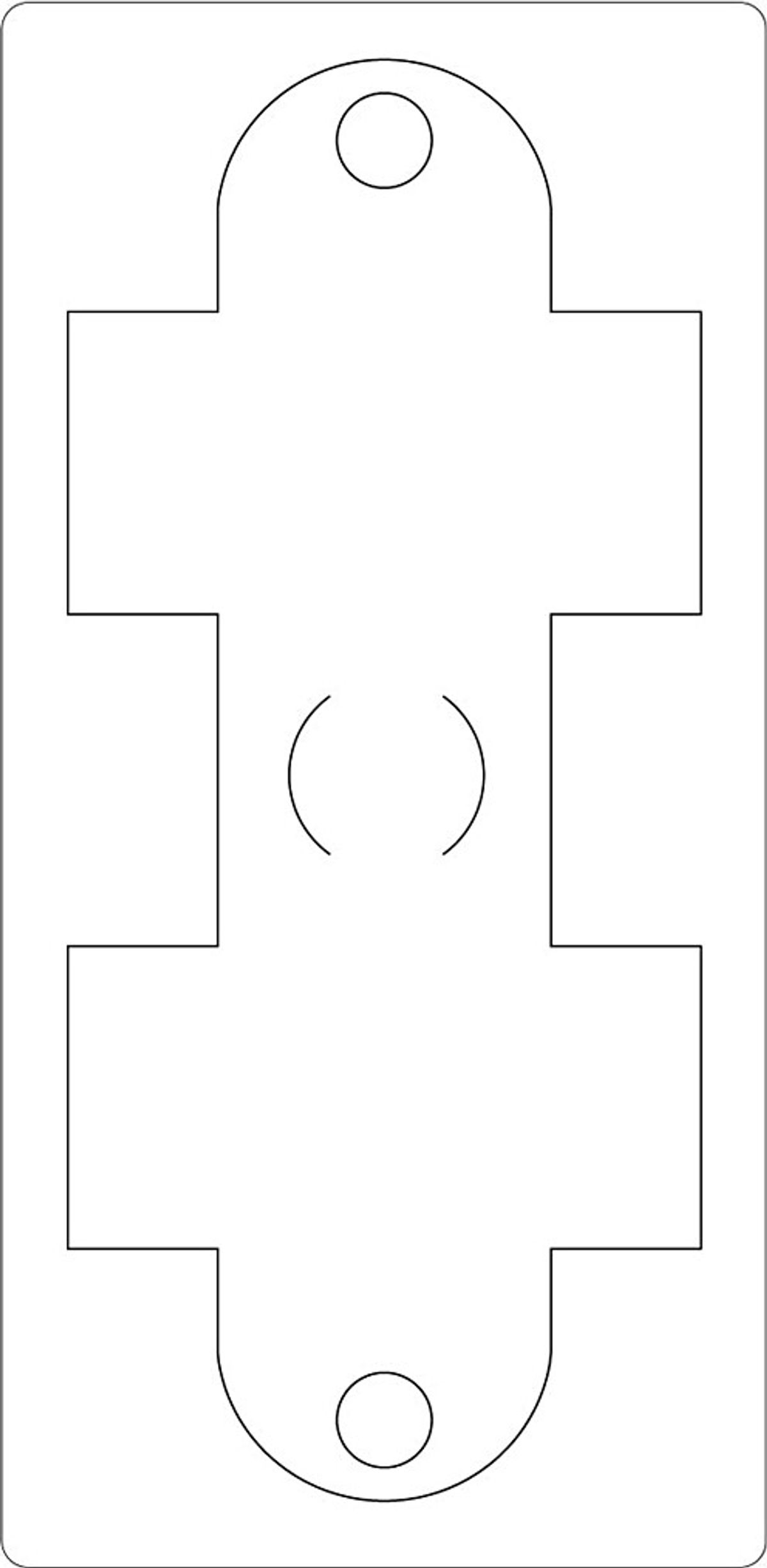 Skæreskabelon - Gaveæske - Str. 15,2x30,37 Cm - Tykkelse 15 Mm